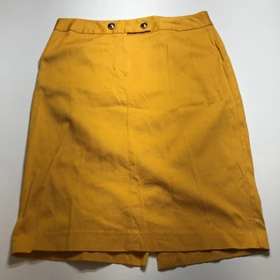 Ashley Stewart 女式 14W 黄色编织编织图案铅笔必需品 — 第 1/4 张图片