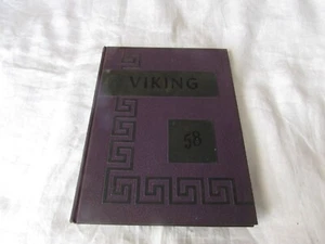 1958 Bronson High School MI YEARBOOK Viking year book class record 7-12 grades - Picture 1 of 9
