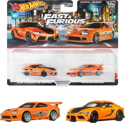 Hot Wheels HKF54 Premium 2-Pack Fast & Furious Toyota GR Supra/Toyota Supra - Image 1 of 4