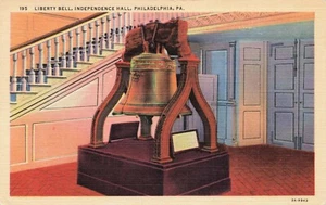 Postcard Liberty Bell, Independence Hall, Philadelphia, Pennsylvania Linen - Picture 1 of 2