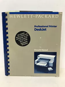 HP PROFESSIONAL PRINTER DESKJET OWNER'S MANUAL WITH DRIVER DISC - Picture 1 of 4