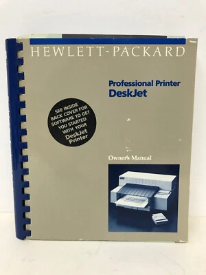 HP PROFESSIONAL PRINTER DESKJET OWNER'S MANUAL WITH DRIVER DISC - Image 1 of 4