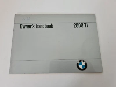 BMW nueva clase - BMW 2000 TI - 02/1968 - Owner`s handbook - inglés (AU345) Foto 1 de 4