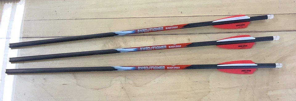 Black Eagle Executioner 20" Xbow bolts PARKER Capture Nocks Bundle of 3 3" vanes