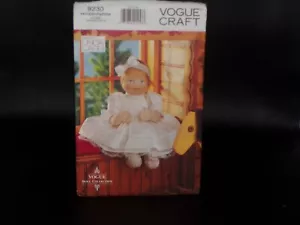 🌺 VOGUE #9230 - BEAUTIFUL 15" DESIGNER SOFT BODY DOLL & CLOTHING PATTERN FF - Picture 1 of 2
