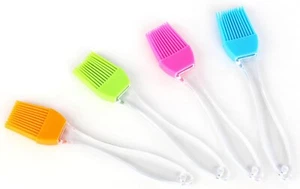 Silicone Basting Brush Heat Resistant BBQ Grill Roasting Pastry Oil Brush 4-Pack - Picture 1 of 11