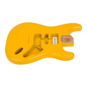 AE Guitars® S-Style Alder Replacement Guitar Body Royal Yellow - Picture 1 of 4