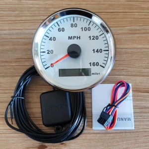 85mm 160MPH GPS Speedometer Odometer Gauge for Car Boat Marine Red LED USA STOCK - Picture 1 of 7