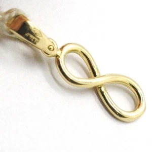 CIONDOLO ORO GIALLO O BIANCO 750 18K, INFINITO, MADE IN ITALY, PENDENTE - Imagen 1 de 14