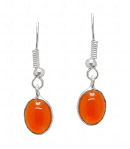 Carnelian Gemstone Studded Earrings GE011588 - Picture 1 of 3