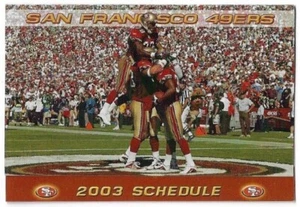2003 San Francisco 49ers NFL Football Spielplan!!! Budweiser - Bild 1 von 1