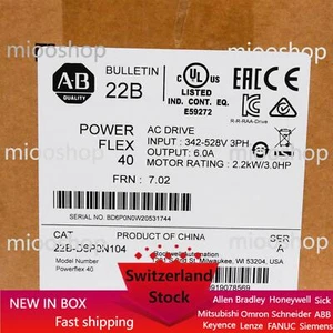 22B-D6P0N104 Allen-Bradley PowerFlex 40 2.2KW/3.0HP AC Drive US Free Tax - Bild 1 von 4