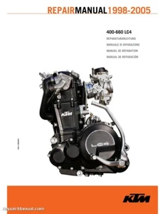 KTM 400-660 LC4 1998-2005 manual de reparación de motor de papel - Imagen 1 de 1