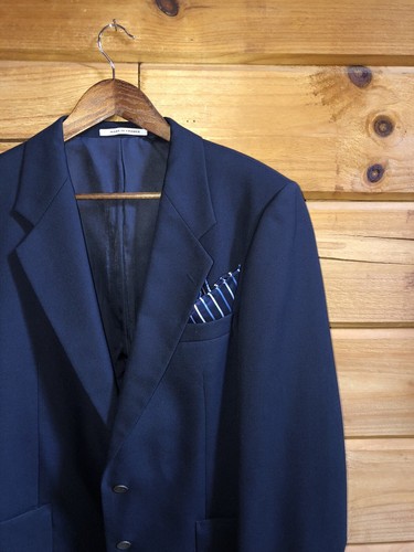 SAINT LAURENT (YSL) Blazer Lana Yves Saint Laurent Navy 2 Bottoni Taglia 40 L YSL Made in France