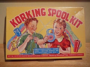 Vintage Children's Educational Korking Spool Kit Peter-Austin Mfg Co. Canada - Picture 1 of 10