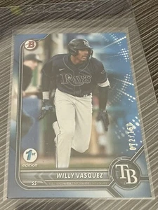 2022 Bowman Draft 1st Edition Willy Vasquez #BD-40 Blue Parallel #72/150 - Picture 1 of 1