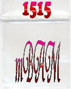 100 PACK 1515 CLEAR APPLE ZIP BAGS POLY BAGGIES 1.5x1.5" - Picture 1 of 13