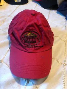 Red Gritty”s Original Brew Pub Adjustable Cap Cotton Harriton Gently Used - Picture 1 of 4