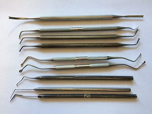 Medizintechnik Leipzig Convolute Dental Instrument Plan Pusher Probe 9 Piece - Picture 1 of 10