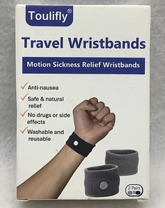Anti Nausea Motion Sickness Travel WristBands Car Van Sea Boat - Picture 1 of 2