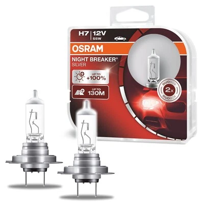 2x OSRAM NIGHT BREAKER SILVER H7 +100% Auto PKW Glühlampen Halogen 64210NBS - Bild 1 von 4
