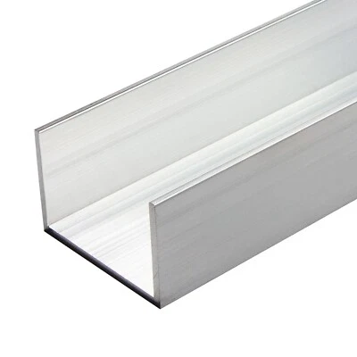 PRIOSTAHL Perfil en U Aluminio Perfil de aluminio Perfil en U 2000 mm Riel en U Aluminio Modelismo Aluminio