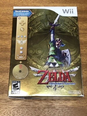 Legend of Zelda Skyward Sword gold FACTORY SEALED collectors limited edition Wii - Image 1 of 4