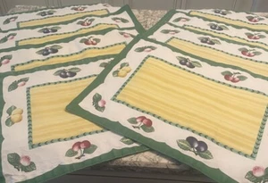 8 Villeroy & Boch French Garden Fleurence Reversible Cloth Placemats 100% Cotton - Picture 1 of 5