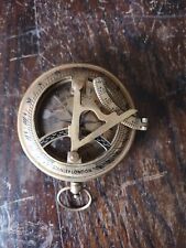Antique Nautical brass "3" inch Stanley London sundial compass 