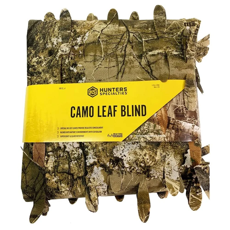 Hunters Specialties Leaf Blind 56x12ft Realtree Edge Camo Durable Concealment - Image 1 of 1