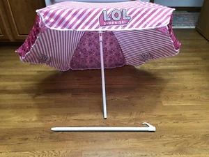 L.O.L. Surprise! Birthday Party Kids Picnic Table Umbrella Beach New - Picture 1 of 11