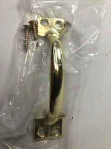 Vintage  NOS Door Drawer Pulls Handles Polished Brass - Picture 1 of 3