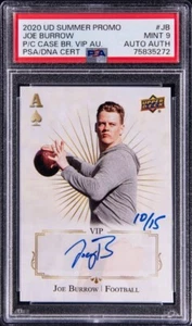 2020 UD Summer Promo #JB Joe Burrow Rookie RC Auto /15 PSA 9 MINT - Picture 1 of 2