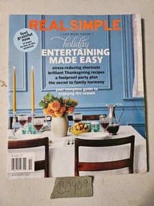 REAL SIMPLE MAGAZINE / NOVEMBER 2013 / ENERTAINING MADE EASY / GUIDE TO ENJOY / - Picture 1 of 1