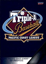 2017 Pacific Coast League Top Prospects #NNO Header Logo Checklist Baseball Card