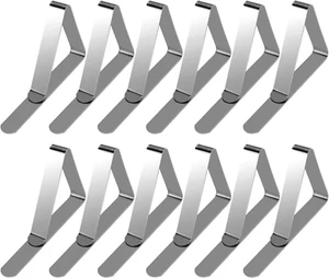 12 Pcs Picnic Tablecloth Clips for Outdoor Tables, Premium Table Cloth Clip Hold - Picture 1 of 12