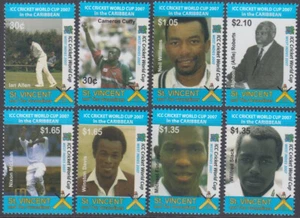 ST VINCENT GRANADINES Sc # 35807-7 CPL MNH JUEGO DE 8 - COPA MUNDIAL DE CRICKET ICC 2007 - Imagen 1 de 1