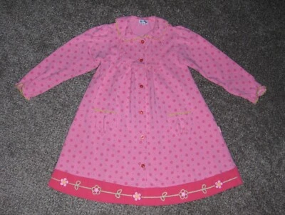 Vestido Vintage Le Top Rosa Floral Algodón Abotonado, Flor Bordada Talla 6  Foto 1 de 4