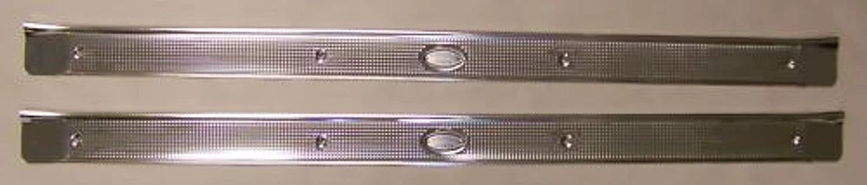 NUEVO 1971-1976 Cadillac 2 puertas placas de desgaste placas de umbral con etiquetas remachadas - par Foto 1 de 3