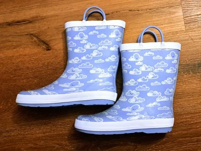Botas Lands End Niñas Niños Jóvenes Talla 3 M Azul Todo Clima Lluvia Escuela Sin Cordones Foto 1 de 4
