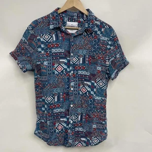 YoungLA Medium Multicolor Aztec Western Geometric Button-Down Shirt - Picture 1 of 9