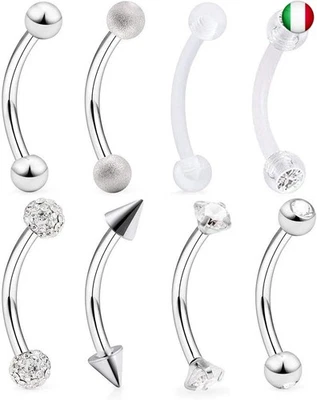 AceFun 16G - Piercing a banana, per sopracciglia, ombelico, anelli per Helix - Immagine 1 di 4