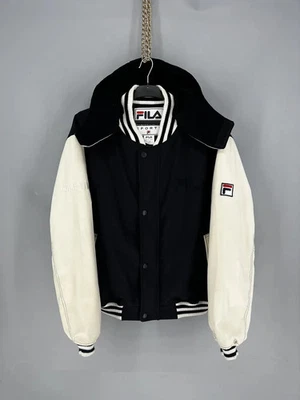 Vintage FILA Gore-Tex Varsity Jacket Men’s Size L Made in Italy Rare Black White - Image 1 of 4