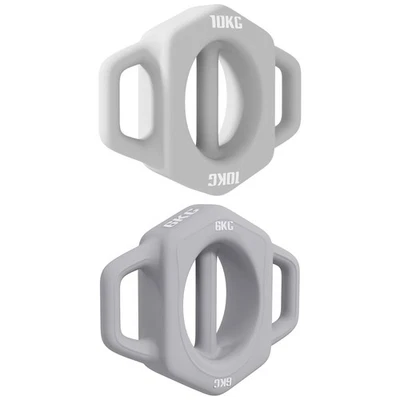 SPORTNOW 3-in-1 Hantel, Kugelhantel mit Griff, Dumbbell für Gewichtstraining, Grau