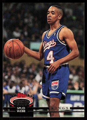 1992-93 Stadium Club Spud Webb #72 BASKETBALL CARD Sacramento Kings - Image 1 of 2