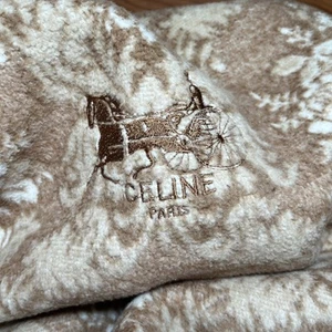 Celine Acrylic Soft Puff Touch Blanket Reversible Beige/ Tan Horse & Cart - Picture 1 of 5