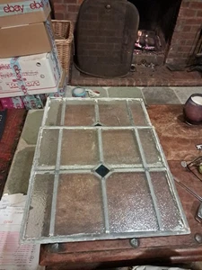 Pair Of Reclaimed  stained glass panels, 38 X 41 Cm - Picture 1 of 10