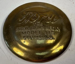 VINTAGE BRASS Top FORD MODEL 115 LANTERN Light JNO BROWN Lamp Old CAR Truck Auto - Picture 1 of 9
