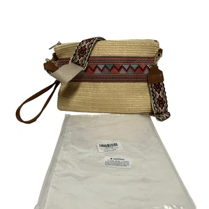 "Nuevo Bolso de Mano Bandolera de Hombro Tejido Fukefukeus Diseño Geométrico Boho 11""x8""" - Imagen 1 de 14