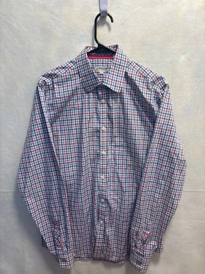 Camisa masculina manga longa Jeremy Argyle NYC xadrez com botões M 100% algodão - Imagem 1 de 4